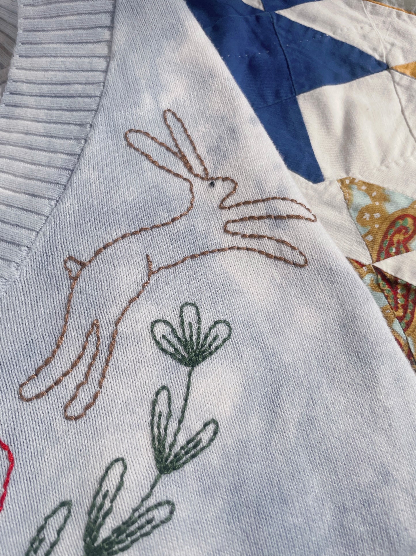 Folklore Bunnies Thrifted Long Sleeves