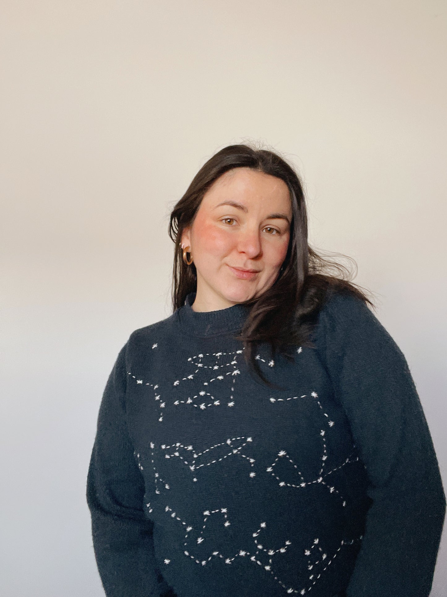 Constellation Sky Embroidered Sweater