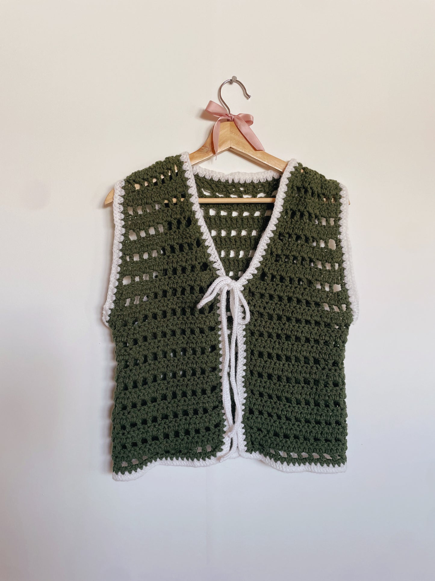 Hand crocheted sweater vest - Thrifted Yarn