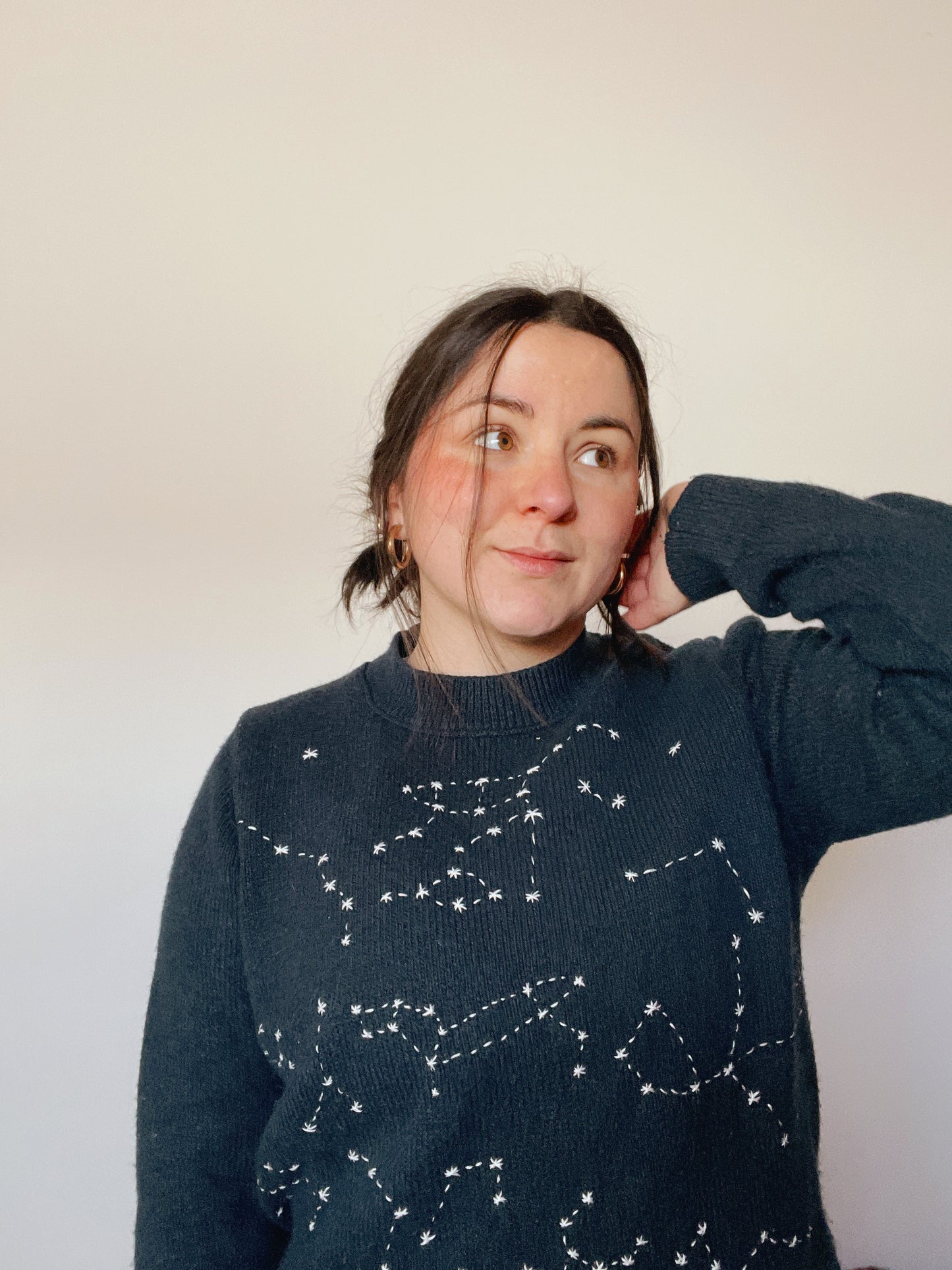 Constellation Sky Embroidered Sweater