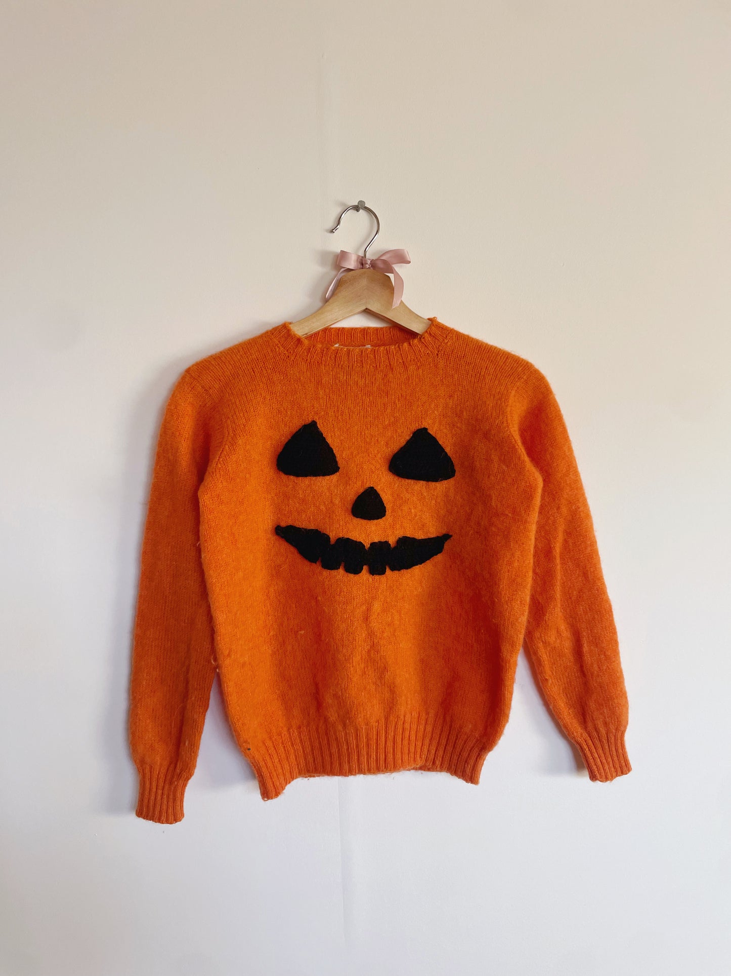 Pumpkin Upcycled Sweater Crocheted