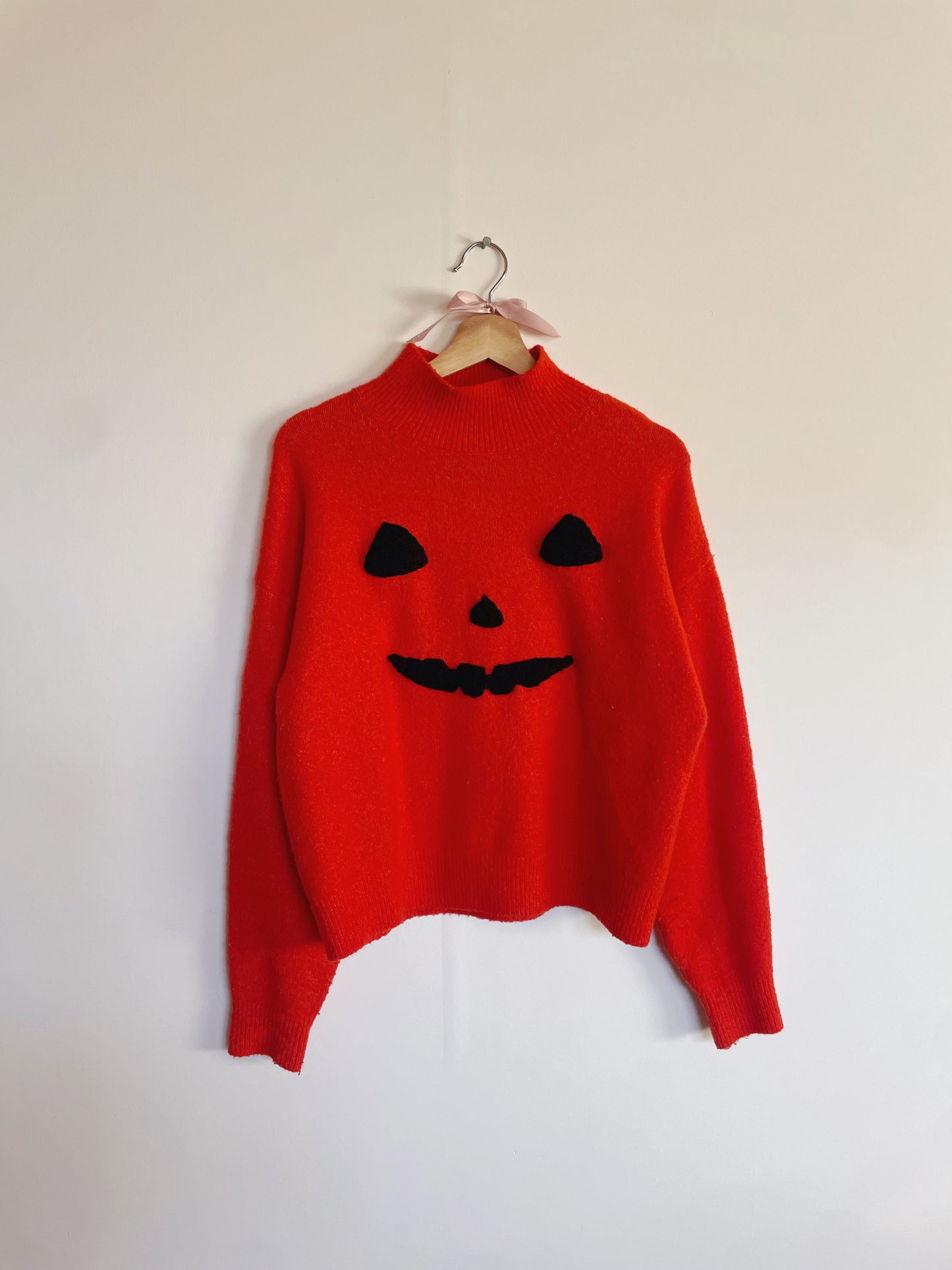 Pumpkin Upcycled Sweater Crocheted